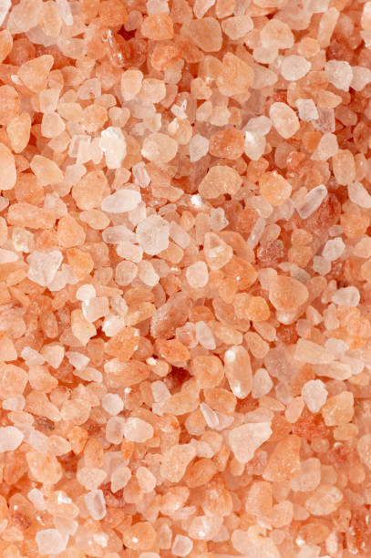 istock Macro close-up of Himalayan pink salt crystals 2199970538