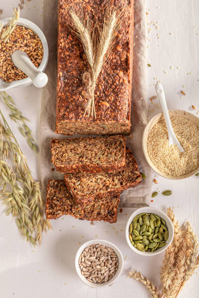 istock Hot tin wholemeal bread for perfect breakfast. 2199972495