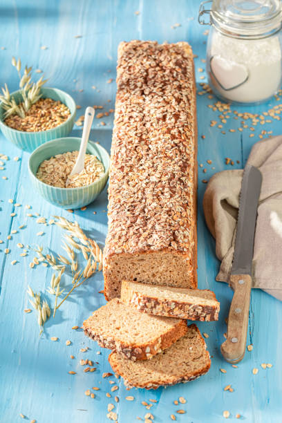 istock Multigrain tin wholemeal bread baked in home bakery. 2199972706