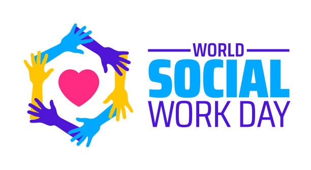 World Social Work Day background banner or poster design template. observed every year in March. Holiday concept. Use to any Template, card, poster, placard, template. World Social Work Day background banner or poster design template. observed every year in March. Holiday concept. caregivers day stock illustrations