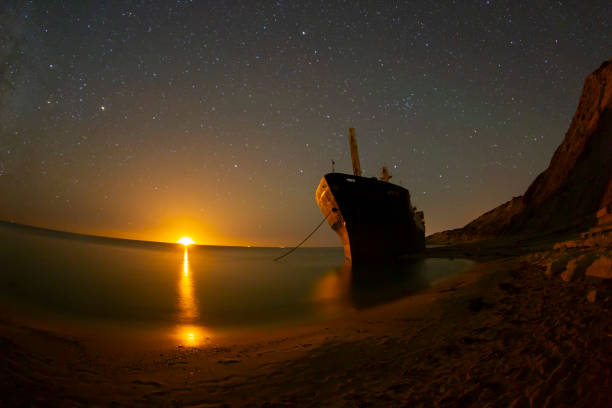 istock A large ship washed ashore in Bozcaada, Canakkale 2199988761