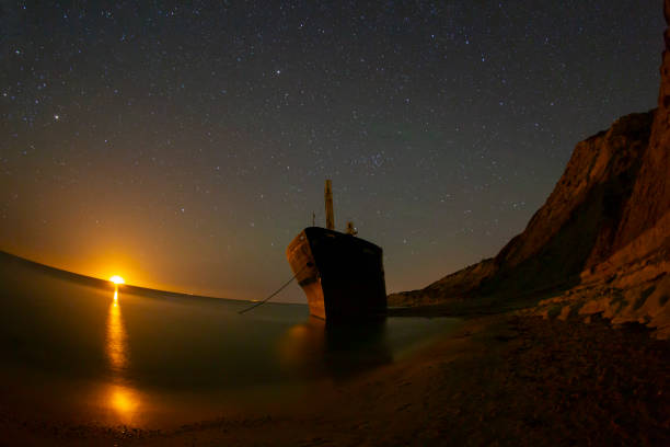 istock A large ship washed ashore in Bozcaada, Canakkale 2199988763