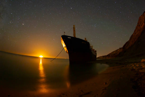 istock A large ship washed ashore in Bozcaada, Canakkale 2199988764