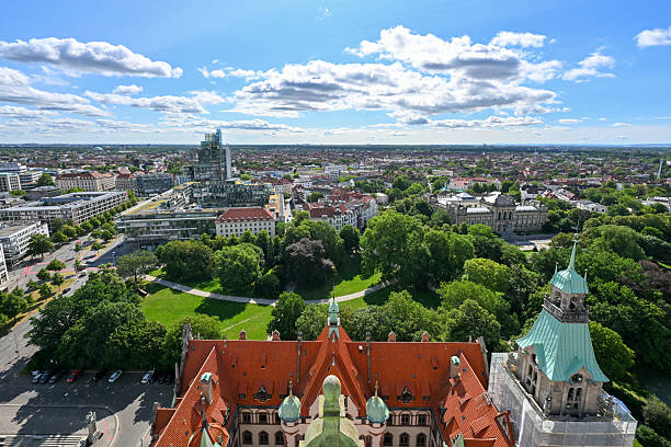 City Skyline from the New Town Hall in Leipzig, Saxony, Germany Hannover, Germany