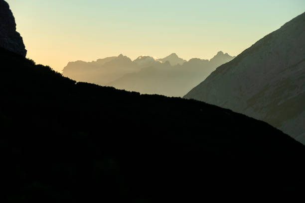 Sunrise and Fall in the Mountains