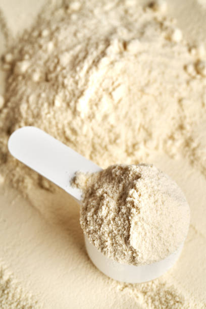 istock Whey protein powder in a measuring scoop 2200015988