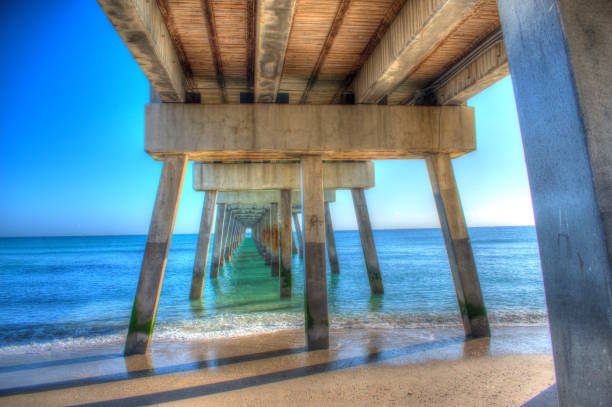 istock Under The Boardwalk at Juno Beach Pier, Near Jupiter Florida. 2200016292