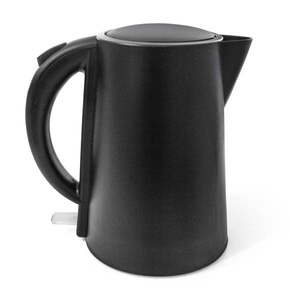 istock Modern black electric kettle isolated on white background 2200017888