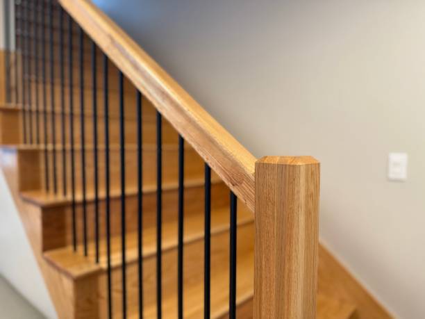 istock Wooden stairway in house 2200021873