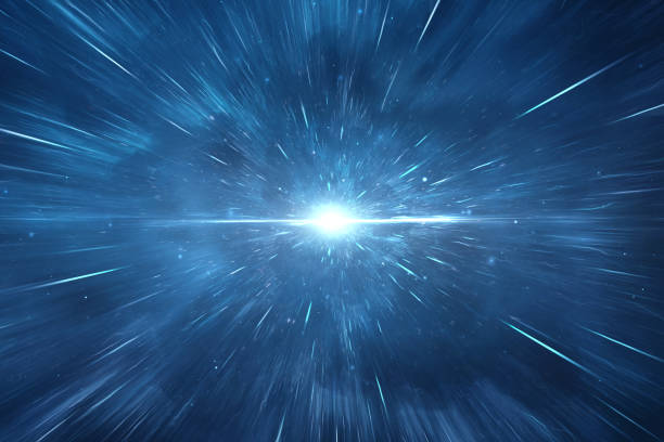 istock Star explosion in a galaxy of an unknown universe 2200032264