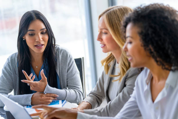 istock Three business  women meeting. 2200035383