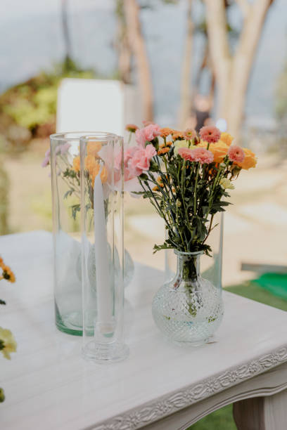 istock A dreamy wedding floral arrangement bursting with soft pastels and lush greenery, capturing the essence of spring romance 2200037503