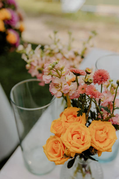istock A dreamy wedding floral arrangement bursting with soft pastels and lush greenery, capturing the essence of spring romance 2200037504