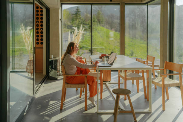 istock Working from my cabin house 2200042093