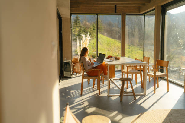 istock Working from my cabin house 2200042127