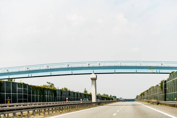 Pedestrian crossing over the highway