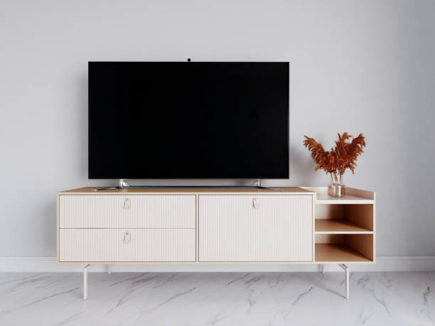 istock Living room with tv and interior decoration 2200053009