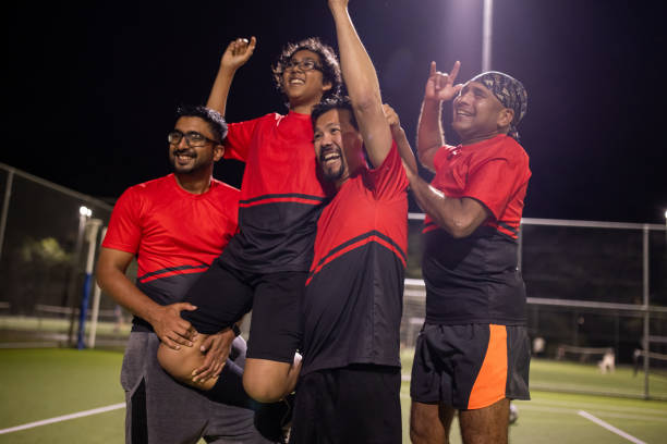 istock Soccer Players United in Celebration 2200053462