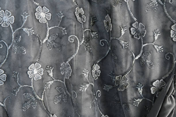 istock wrinkled crumpled silver gray fabric with embroidery use for texture background with space for text 2200057116