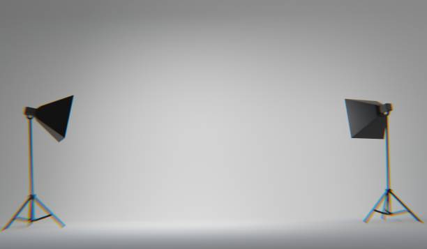 istock Photo scene, studio, lights, studio, 3D illustration 2200060199