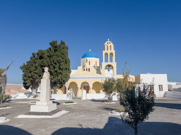 istock Oia Santorini Saint George church 2200063454