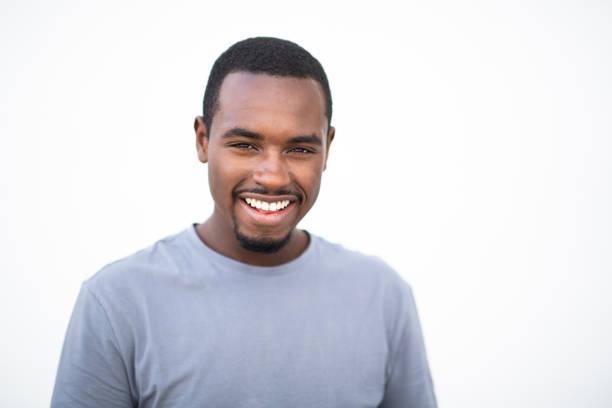 Portrait of a smiling black man at home