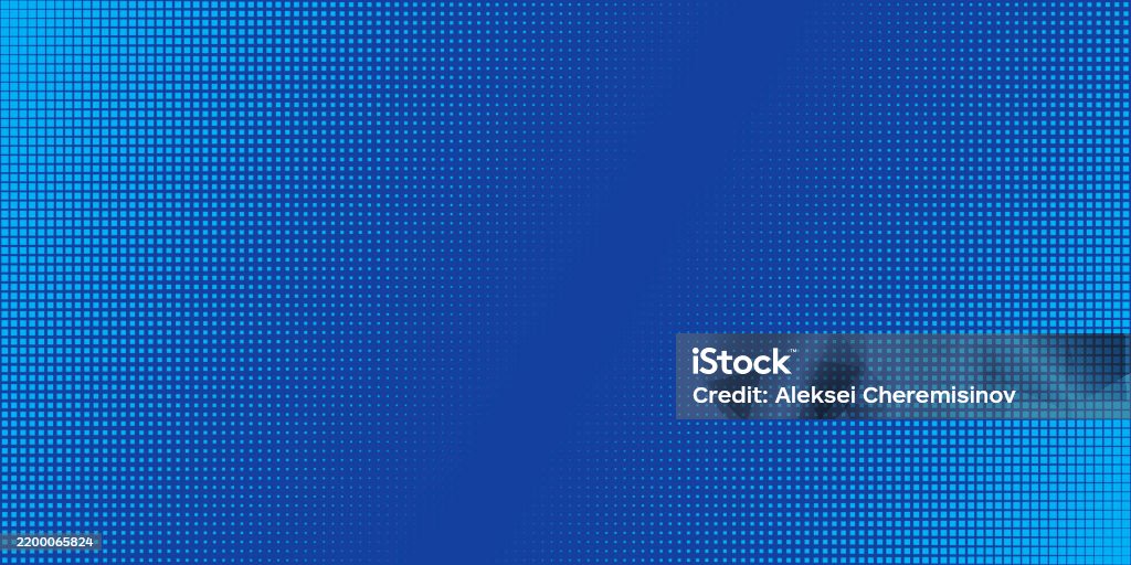 Blauer Pixelhintergrund. Abstraktes digitales Muster mit quadratischen Elementen Raster. Futuristisches gepunktetes Mesh mit Verlaufseffekt. Geometrisches, minimalistisches digitales Design. Moderne Vektorillustration - Lizenzfrei Bildhintergrund Vektorgrafik Blauer Pixelhintergrund. Abstraktes digitales Muster mit quadratischen Elementen Raster. Futuristisches gepunktetes Mesh mit Verlaufseffekt. Geometrisches, minimalistisches digitales Design. Moderne Vektorillustration - Lizenzfrei Bildhintergrund Vektorgrafik