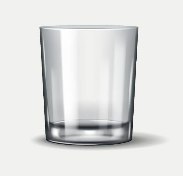 istock Short transparent tumbler glass for water and whiskey 2200066338