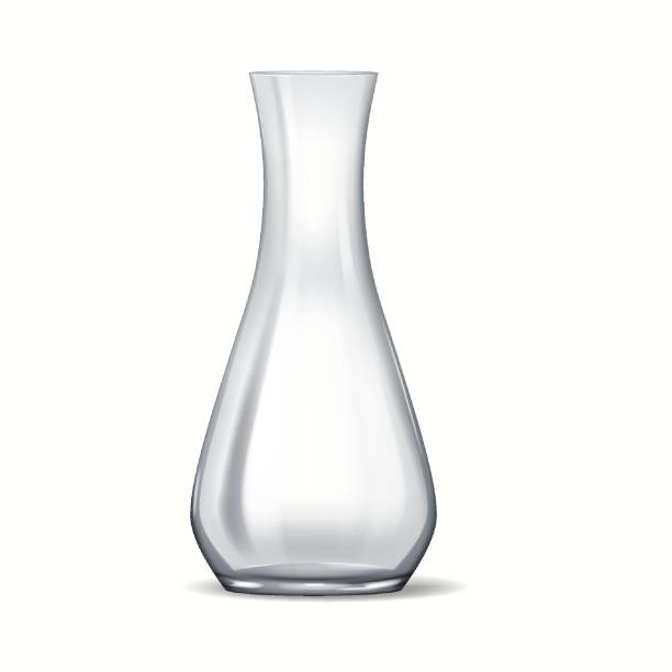 istock Elegant curved glass vase with a narrow opening 2200066372