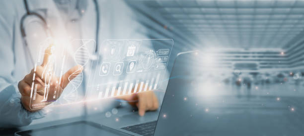 istock Doctor Using System Analysis treatment Healthcare Patient, Data Network via Cloud, Digital Healthcare with artificial intelligence Or AI, Future Medical Technology and Patient Care Innovation concept 2200081647