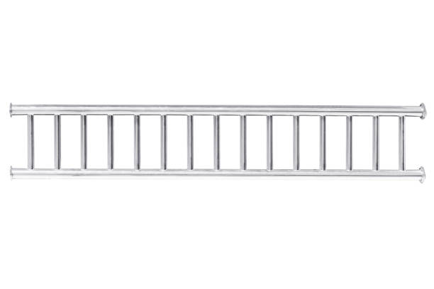 istock Stainless steel fence isolated on white background 2200083130