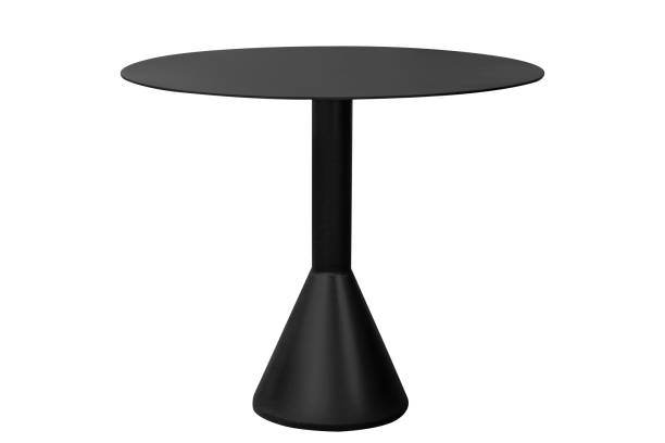 istock Round coffee steel table isolated on a white background 2200083153