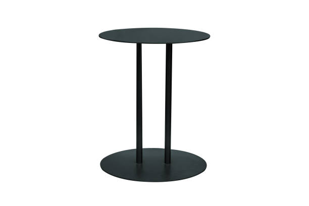 istock Round coffee steel table isolated on a white background 2200083171