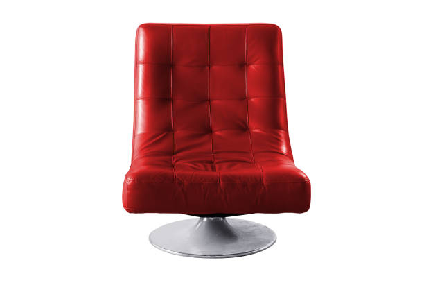 istock Red armchair. Modern designer chair isolated on white background 2200083191
