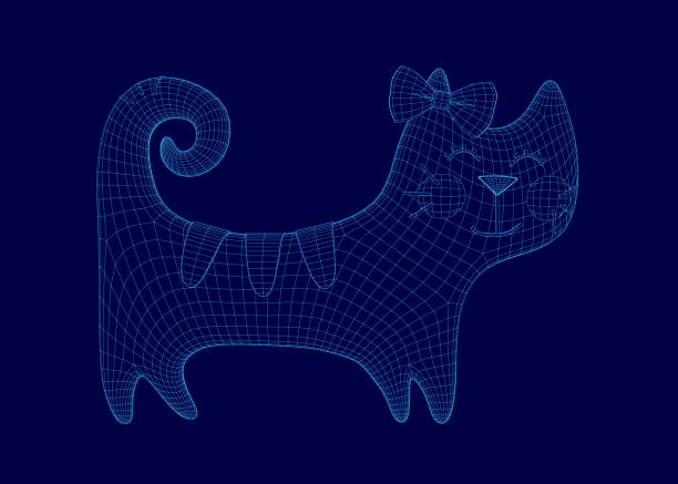 istock A blue image of a cat with a smile on its face. 2200085954