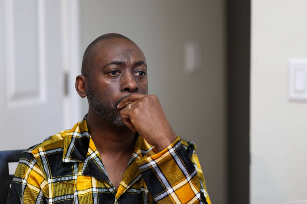istock A portrait of a black man sad 2200088847