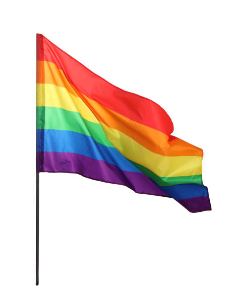istock Bright rainbow LGBT flag isolated on white 2200091545