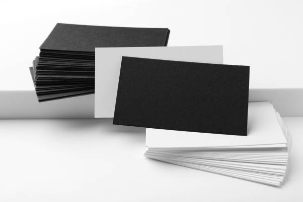 istock Business cards on white background. Mockup for design 2200092510