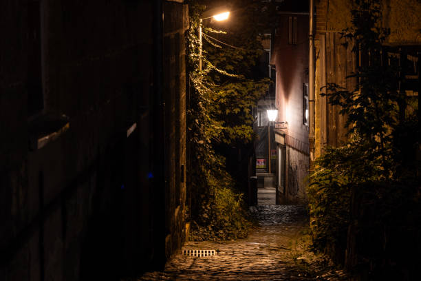 istock Small alley in Blankenburg at night 2200112120
