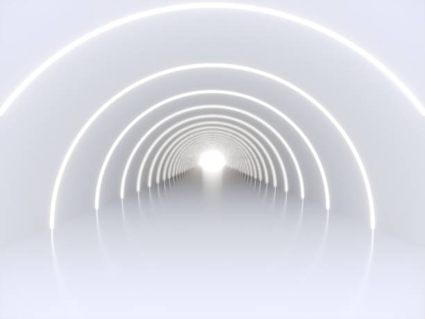 istock interior empty space of  tunnel with white  lighting , 3d rendering 2200112501