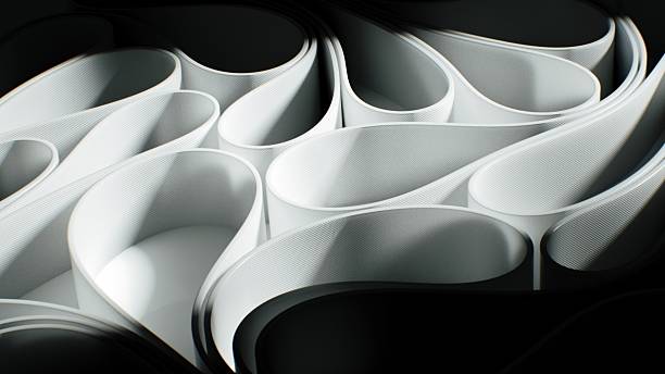 istock A network of smooth, interlacing forms creates a futuristic 3D landscape. 2200113571