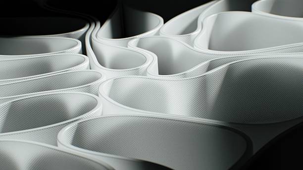 istock Soft-edged tunnels twist and merge in a surreal architectural pattern. 2200113587