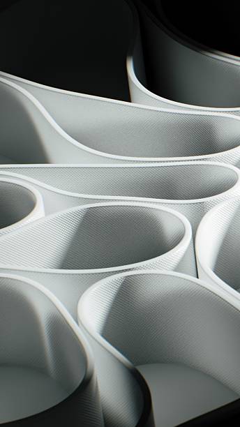 istock Abstract loops and hollows stretch like fabric frozen in time. 2200113597