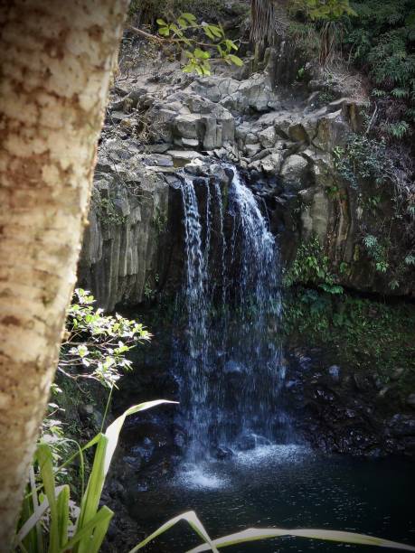 istock the hoolawanui stream cascades over a cliff face and into a pool thirty feet below in northern maui county 2200114449