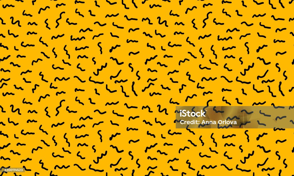 Yellow Dash Pattern Small Dash Seamless Pattern Vector Wallpaper With Hand Drawn Sprinkles ...
