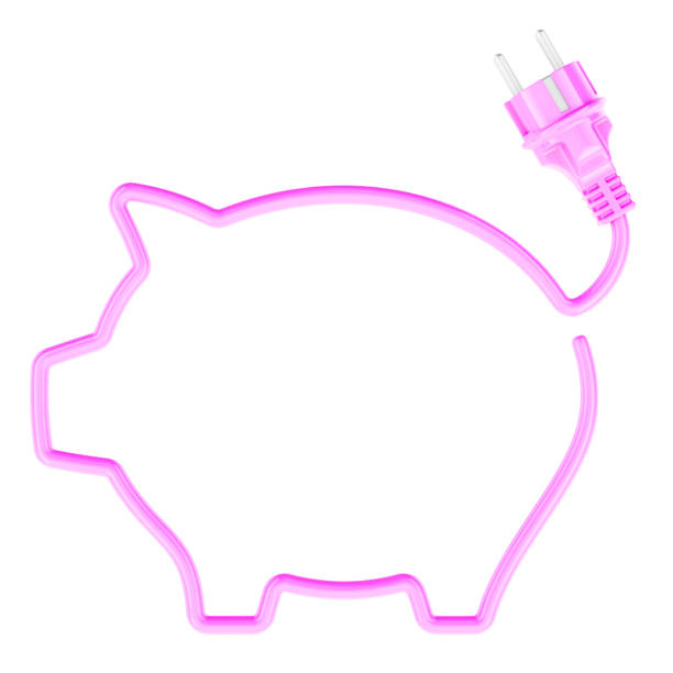 Money: Piggy Bank Isolated on White Background