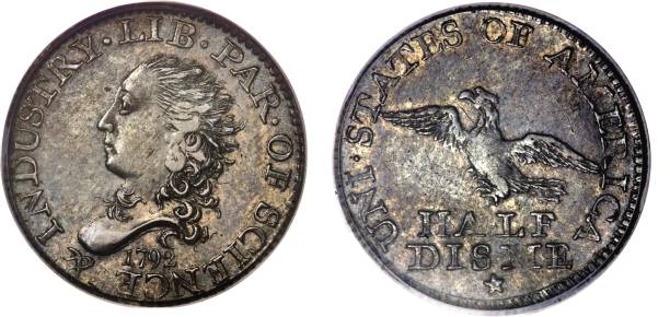 istock United States  Five Cents Half Disme Year 1792 isolated with white background 2200120848