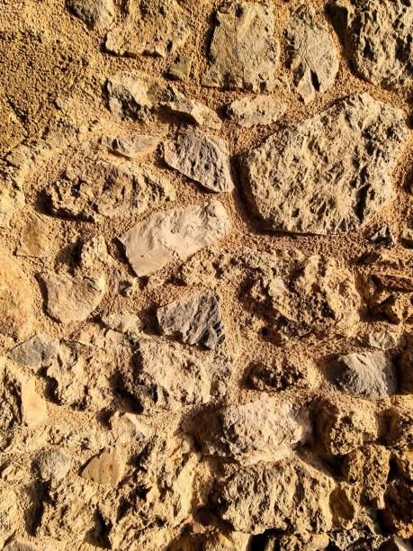 evocative image texture of ancient wall of large stones in southern Italy