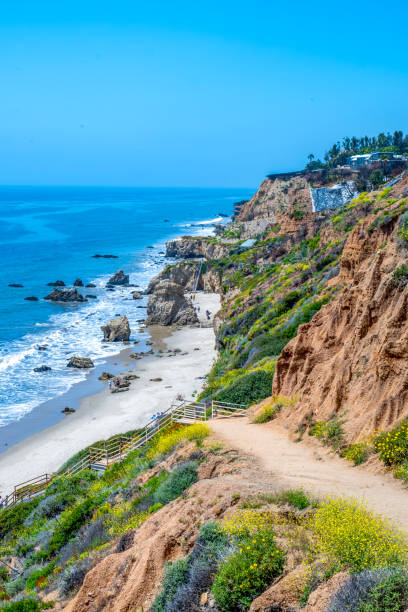 istock scenic empty beach in Malibu, california 2200124340