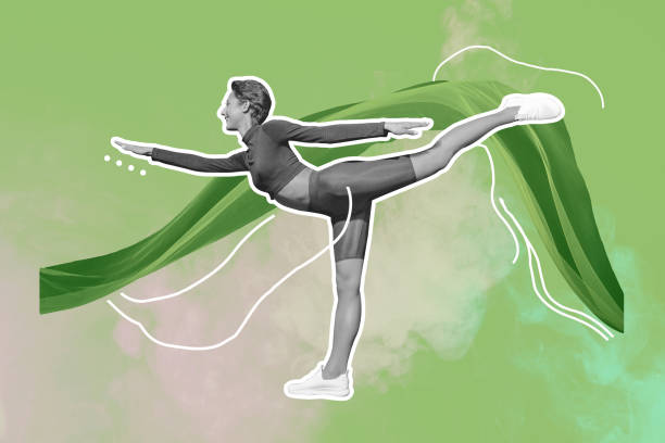 istock 3D photo collage composite trend artwork image of young attractive lady do flight pose stretching yoga outdoor healthcare lifestyle 2200124860